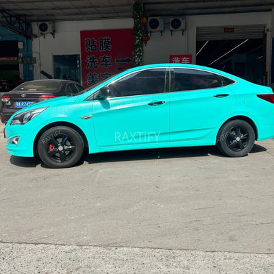 Gloss Diamod Pearl Tiffany Blue Vinyl Wrap Car