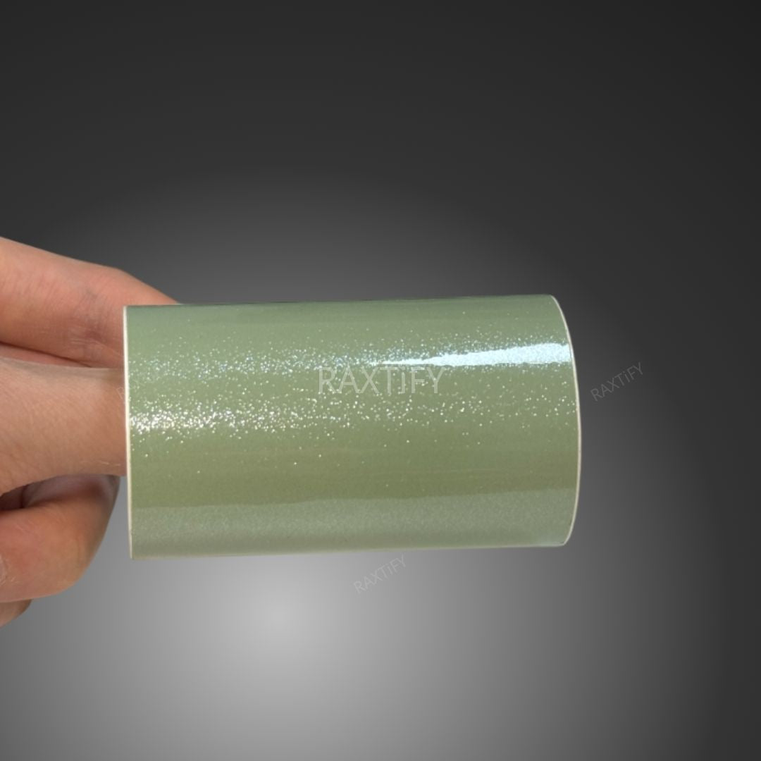 Gloss Diamond Pearl Light Khaki Green Vinyl Wrap