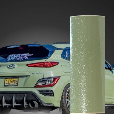 Gloss Diamond Pearl Light Khaki Green Vinyl Wrap hyundai