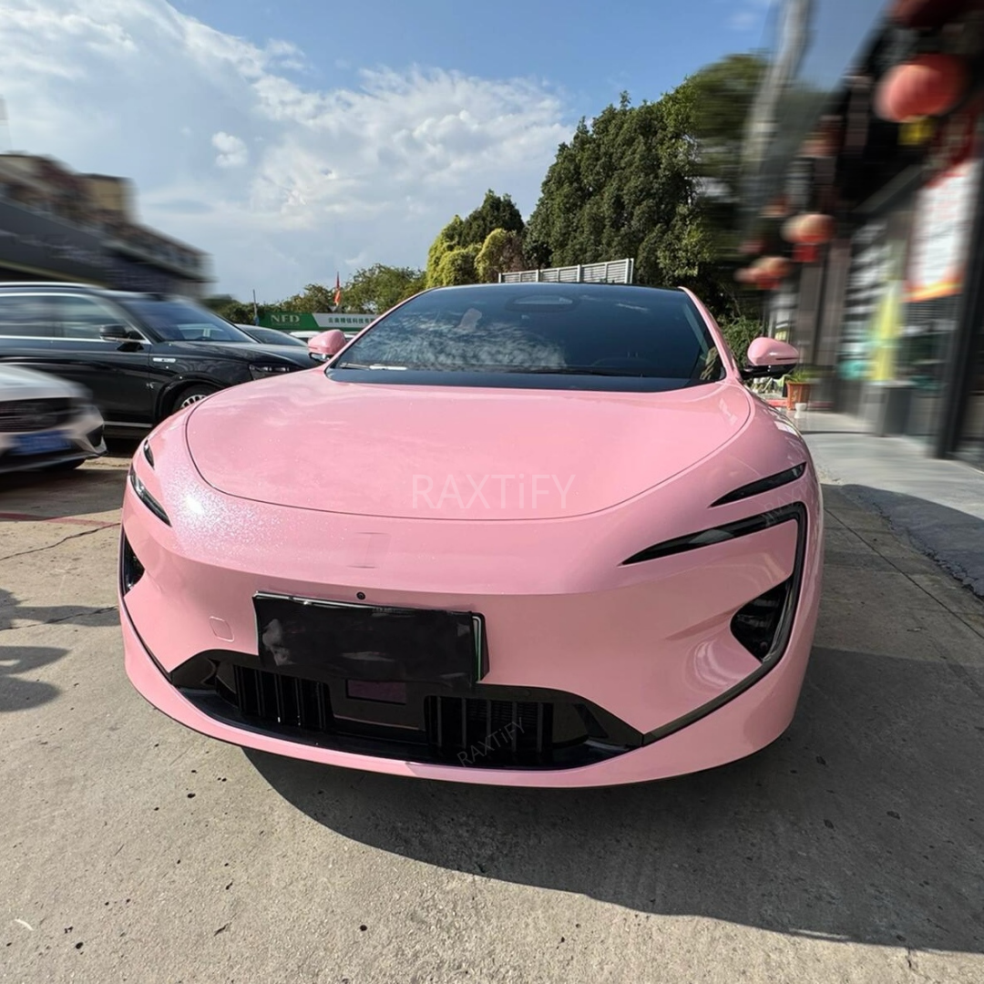 Gloss Diamond Pearl Peach Pink Vinyl Car Wrap