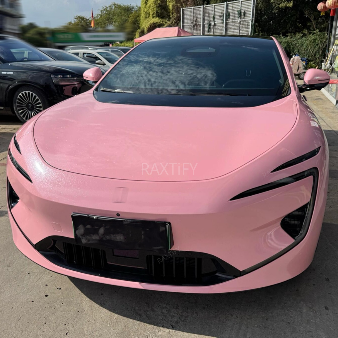 Gloss Diamond Pearl Peach Pink Vinyl Car Wrap