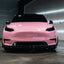 Gloss Diamond Pearl Peach Pink Vinyl Wrap tesla model y front