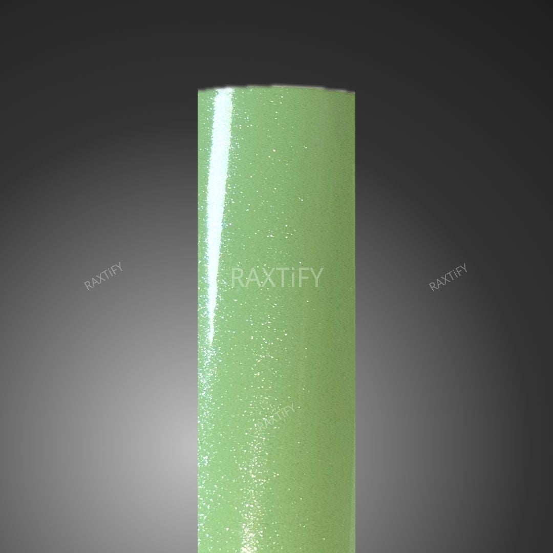 Gloss Diamond Pearl Sage Green Vinyl Wrap