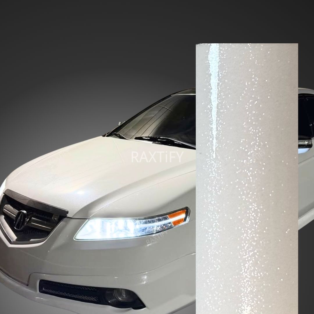 Gloss Diamond Pearl White Vinyl Wrap