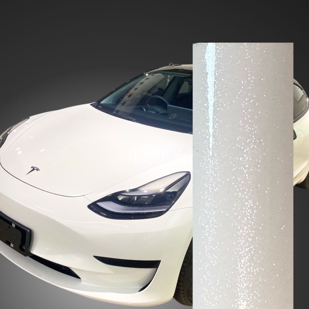 Gloss Diamond Pearl White Vinyl Wrap