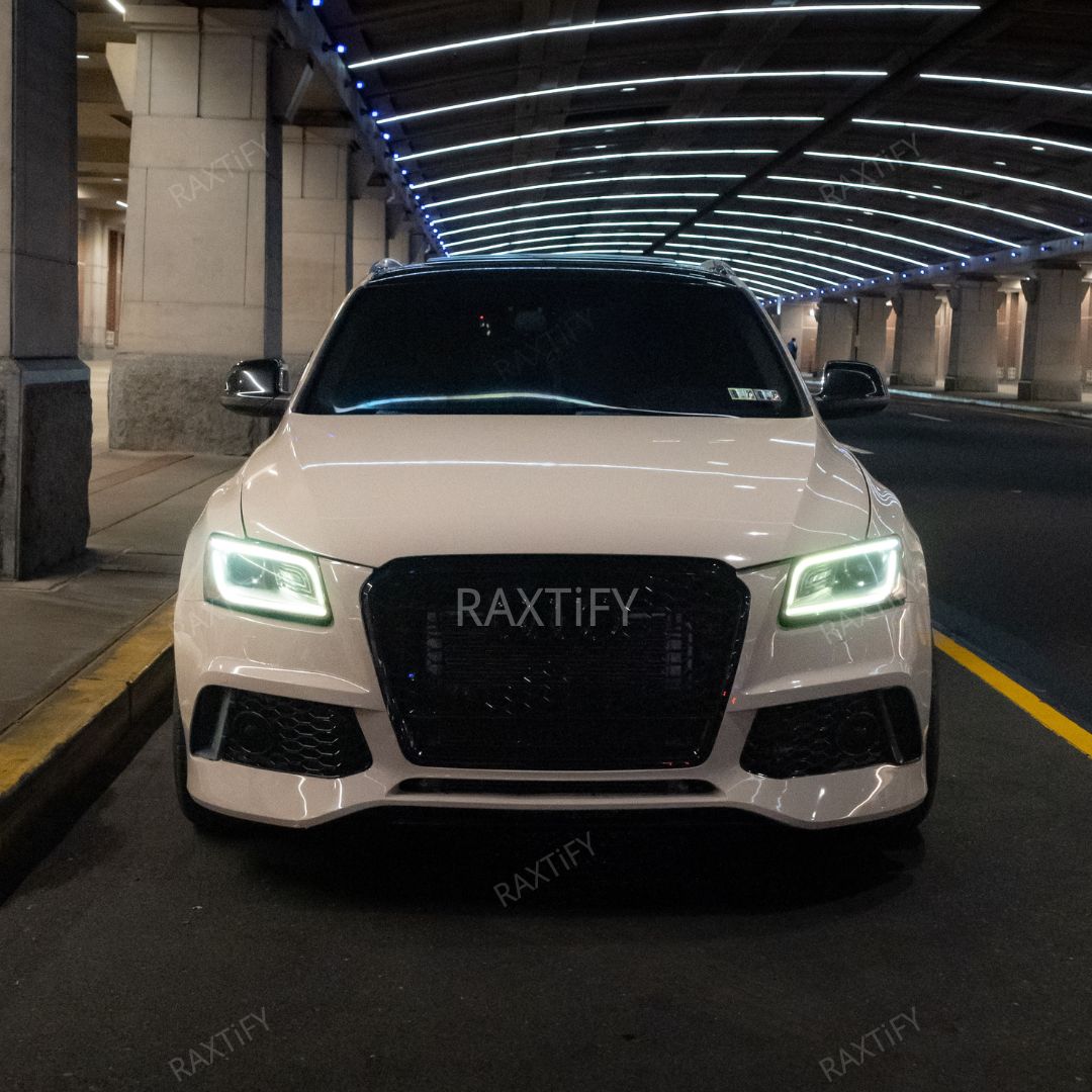 Gloss Genmai Tan Vinyl Wrap on Audi front look