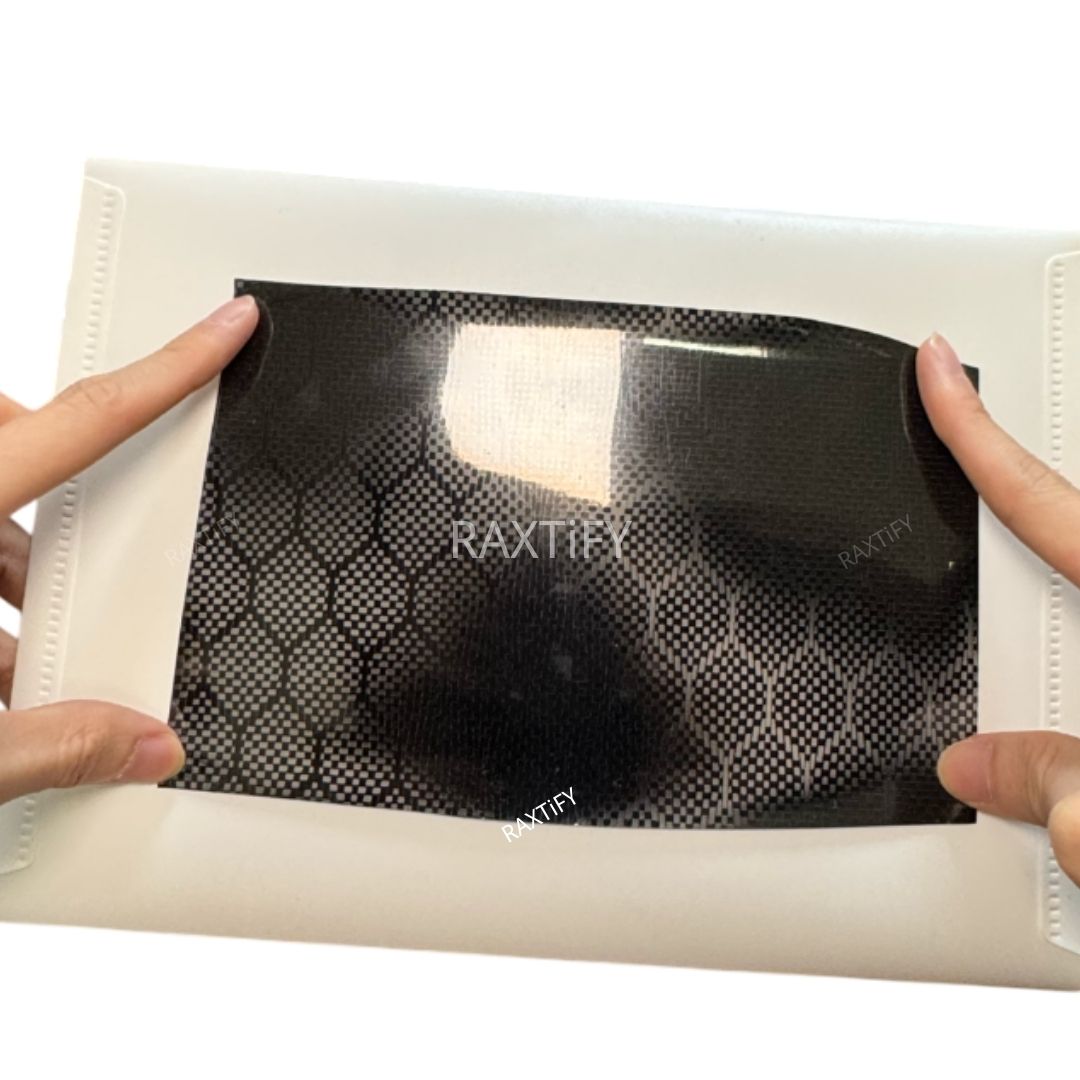 Gloss Honeycomb Carbon Fiber Black Vinyl Wrap