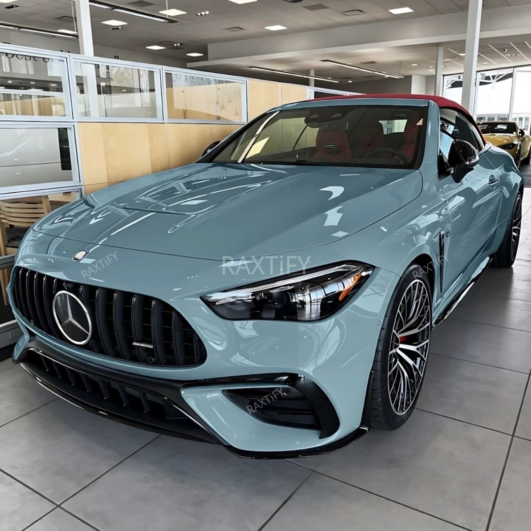 Benz Mercedes Wrapped in Gloss Meissen Blue Vinyl Wrap