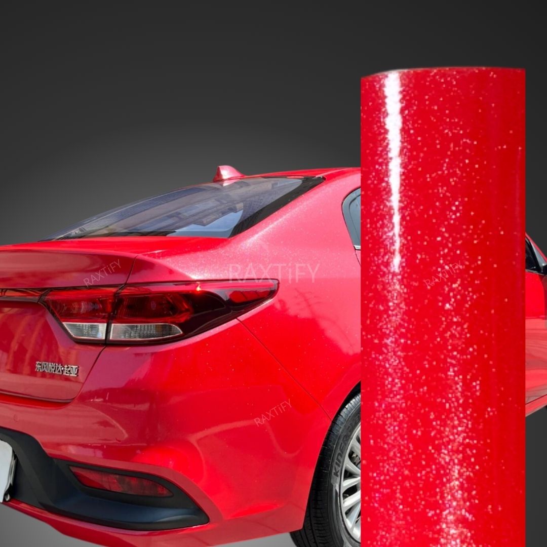 Gloss Diamond Pearl Red Vinyl Wrap