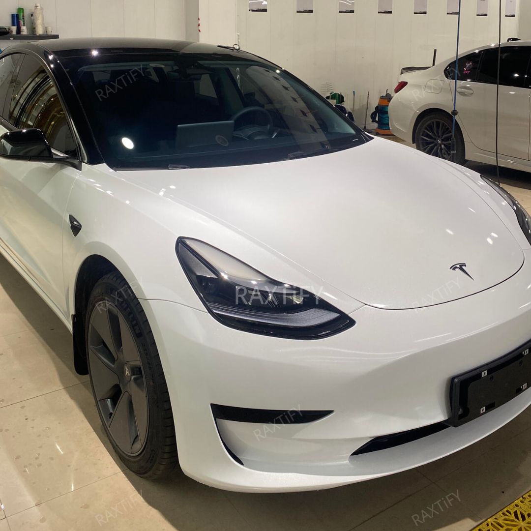 Gloss Menace Diamond Pearl White Vinyl Wrap