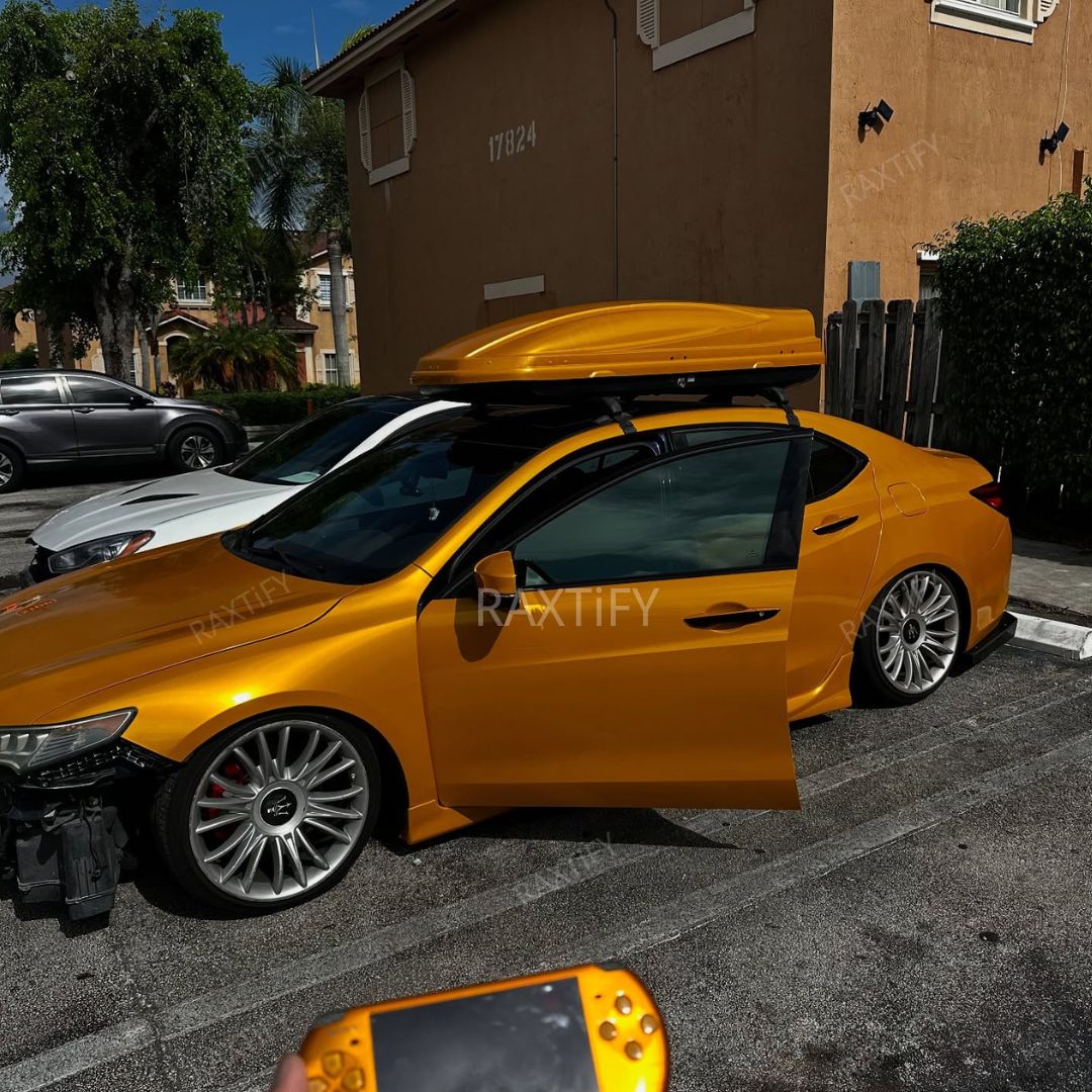 Gloss Metallic Amber Gold Car Wrap