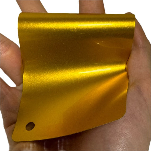 Gloss Metallic Amber Gold Car Wrap swatch card