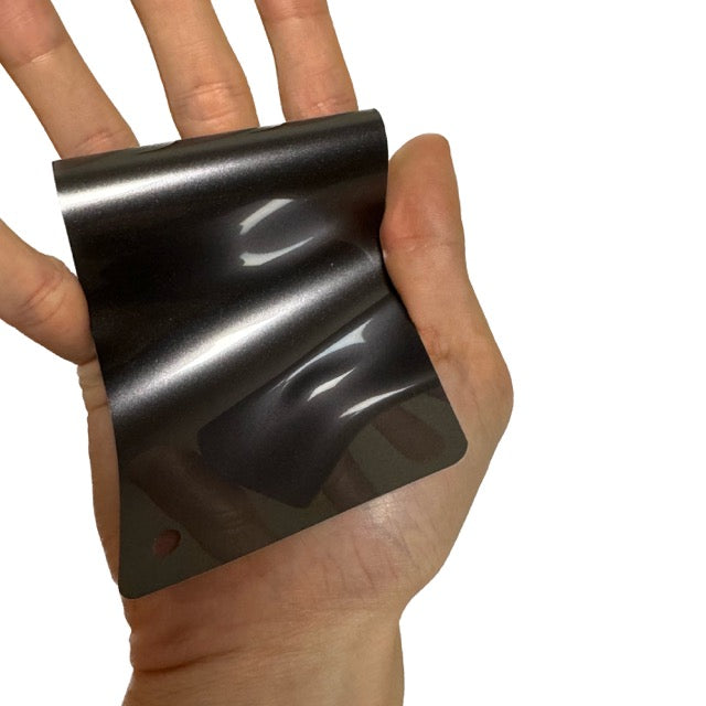 Gloss Metallic Battleship Grey Car Wrap swatch card