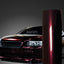 Gloss Metallic Black Red Car Wrap