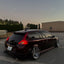 Gloss Metallic Black Red Car Wrap
