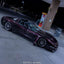 Gloss Metallic Black Red Car Wrap on a Corvette