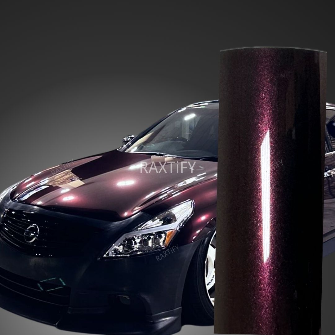 Gloss Metallic Black Rose Vinyl Wrap