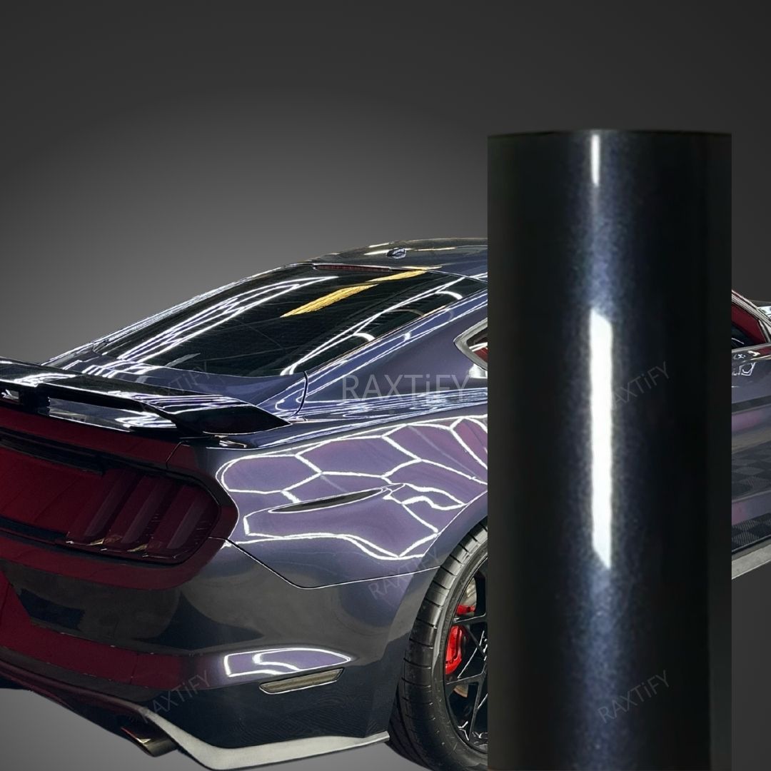 Gloss Metallic Blue Gray Vinyl Wrap