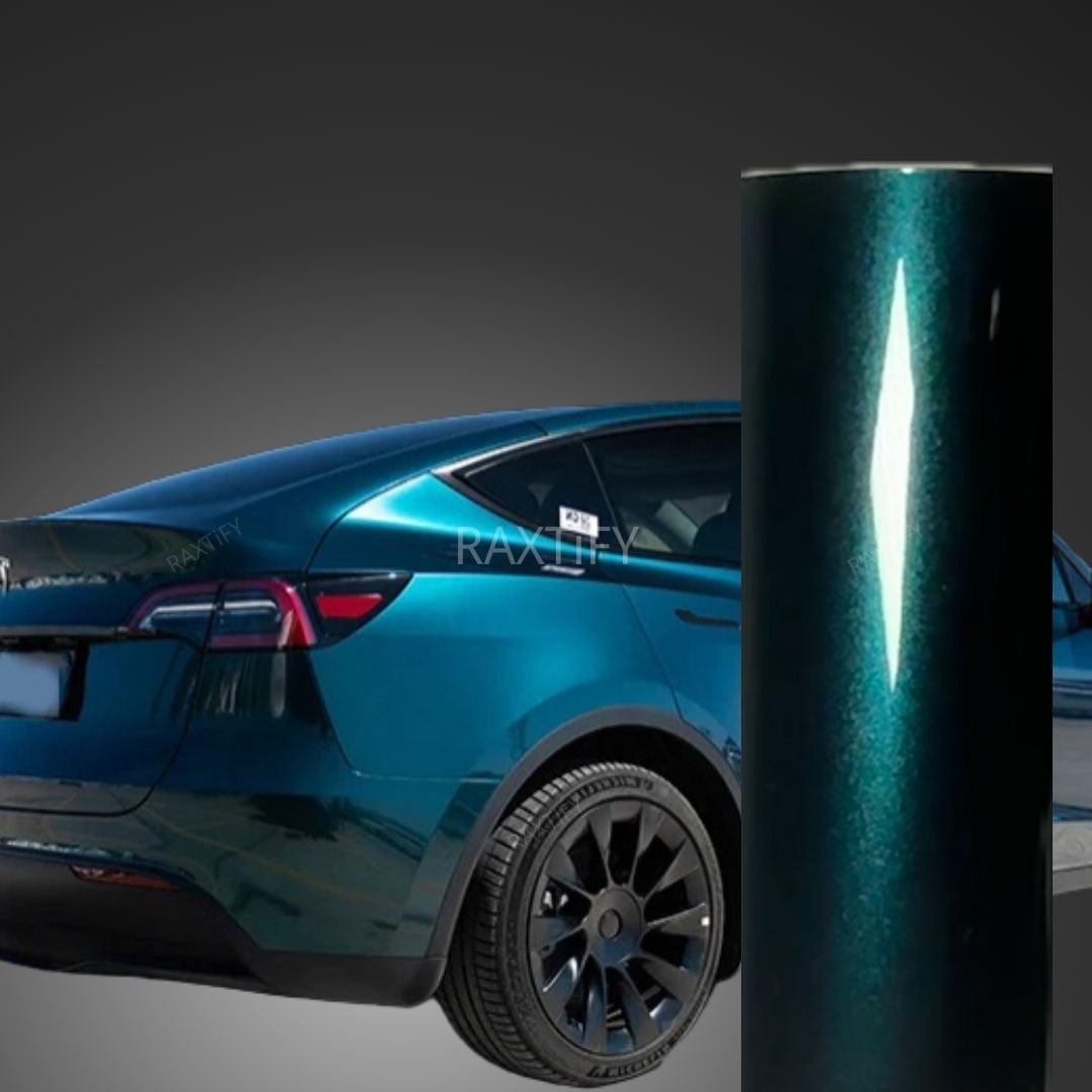 Gloss Metallic British Racing Green Car Wrap