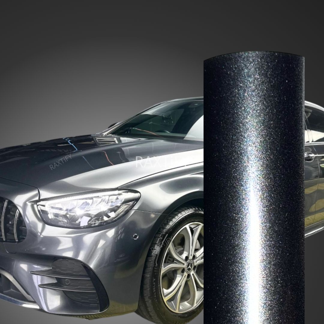 Gloss Metallic Charcoal Grey Car Wrap