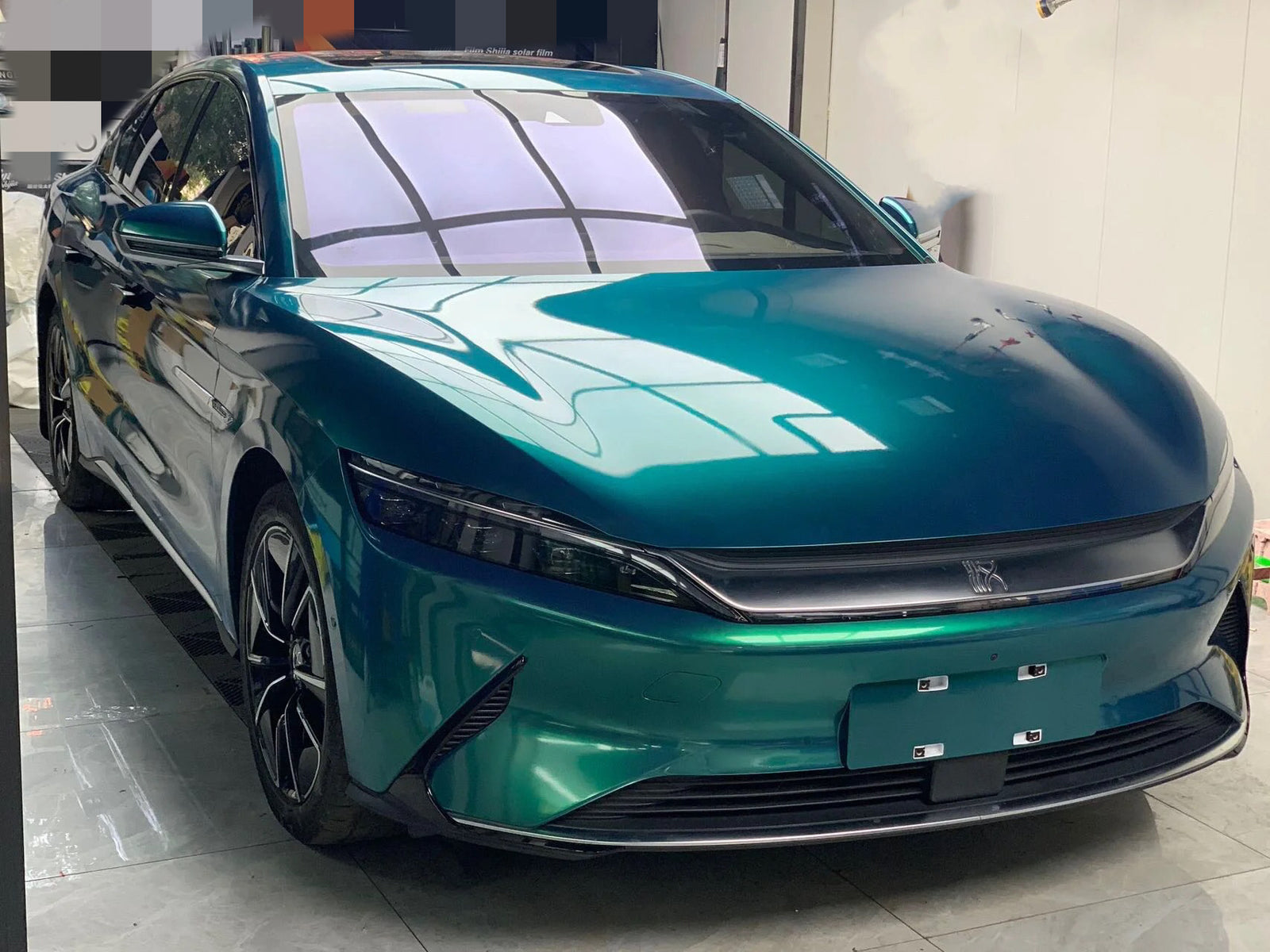 Gloss Metallic Coral Dark Green Vinyl Wrap