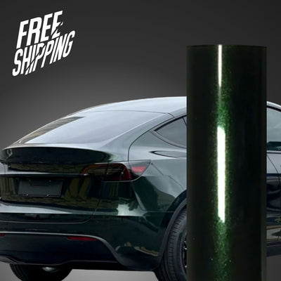 Gloss Metallic Dark Emerald Green Vinyl Wrap