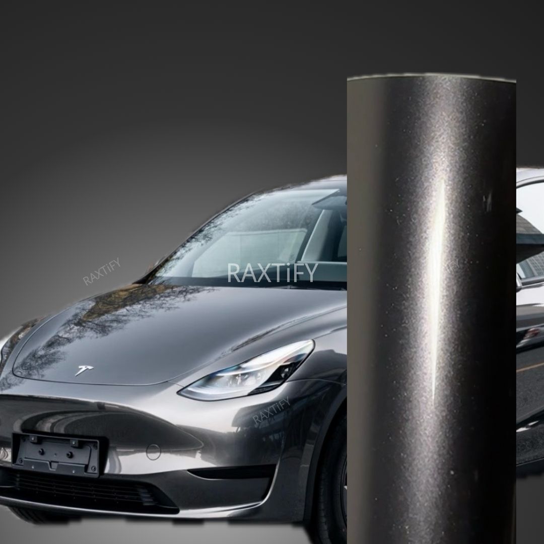 Gloss Metallic Dark Gray Vinyl Wrap