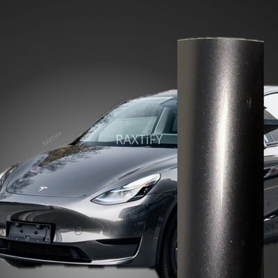 Gloss Metallic Dark Gray Vinyl Wrap