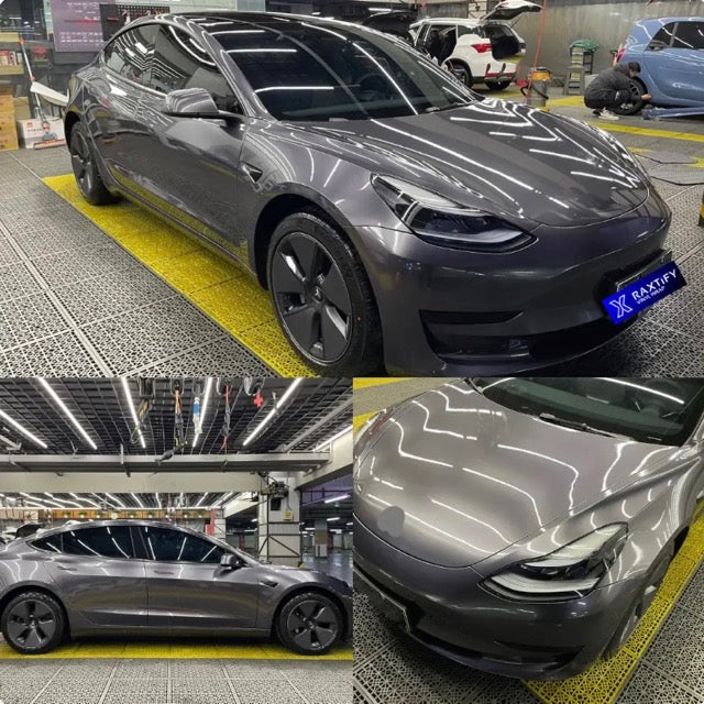 Gloss Metallic Dark Gray Vinyl Wrap Color