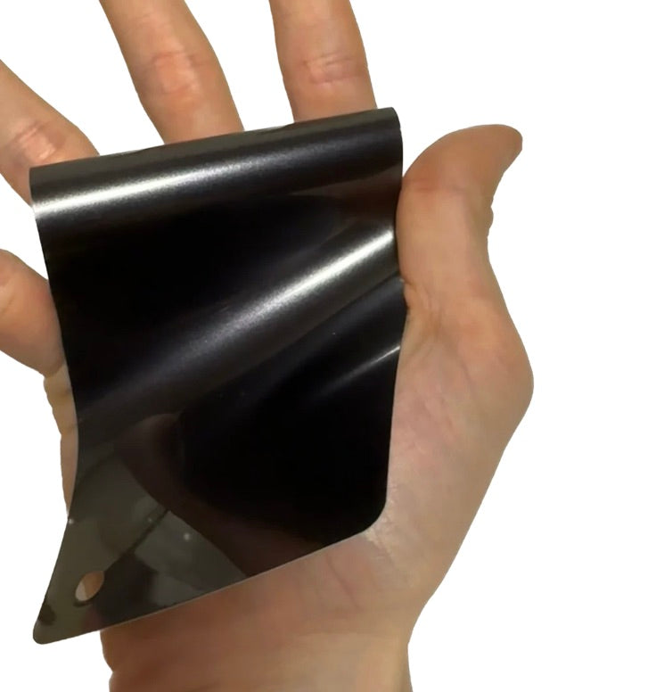 Gloss Metallic Dark Gray Vinyl Wrap swatch card