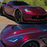 Gloss Metallic Dark Plum Purple Vinyl Wrap Corvette