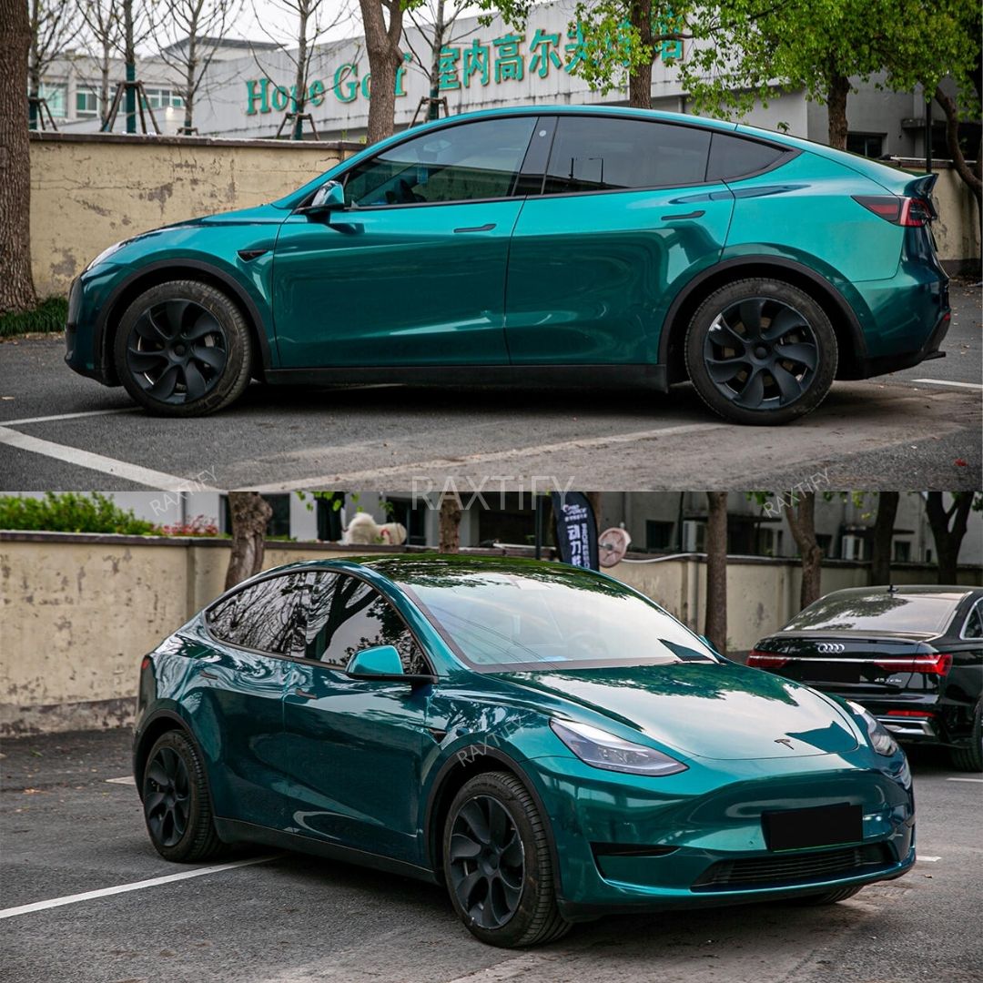 Gloss Metallic Deep Sea Green Vinyl Wrap