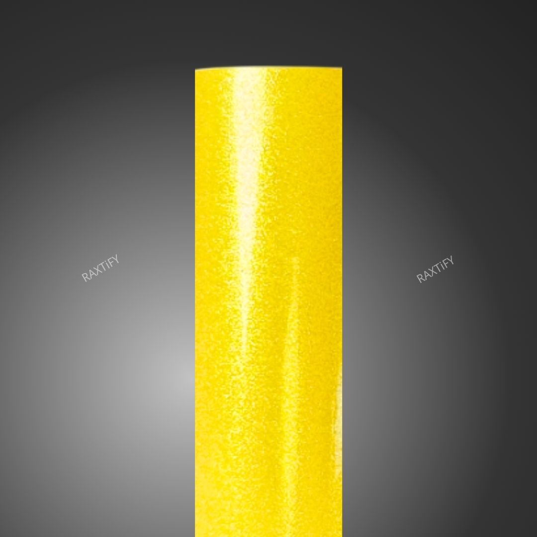 Gloss Metallic Diamond Yellow Vinyl Wrap