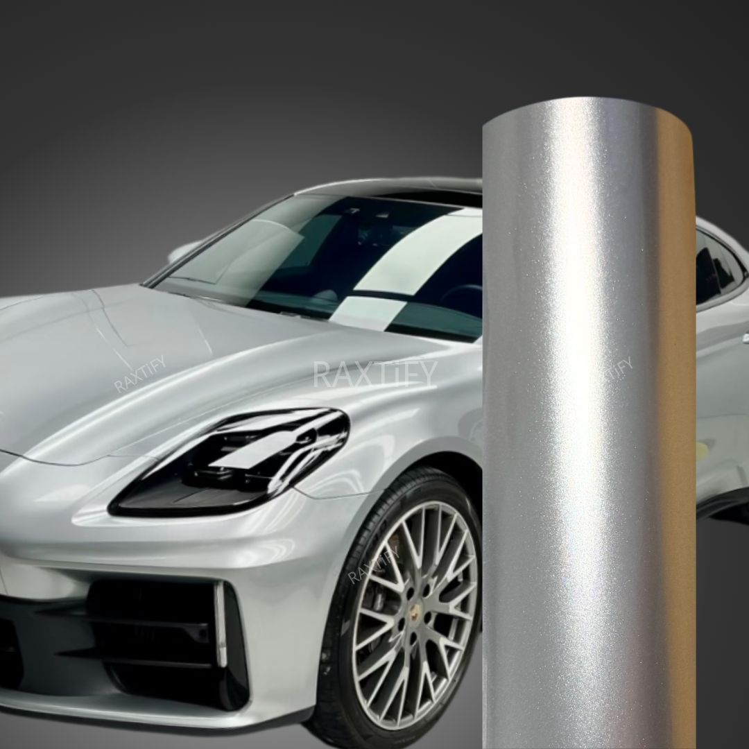 Gloss Metallic Dolomite Silver Car Wrap