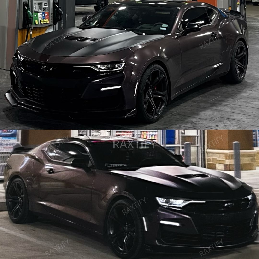 Gloss Metallic Eve Purple Vinyl Wrap Camaro Look