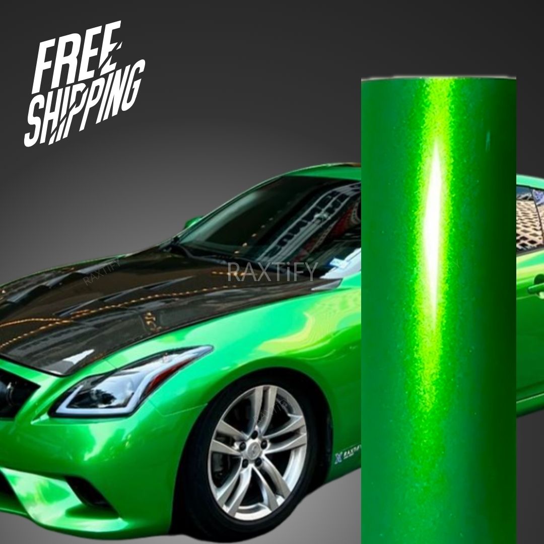 Gloss Metallic Flame Green Car Wrap