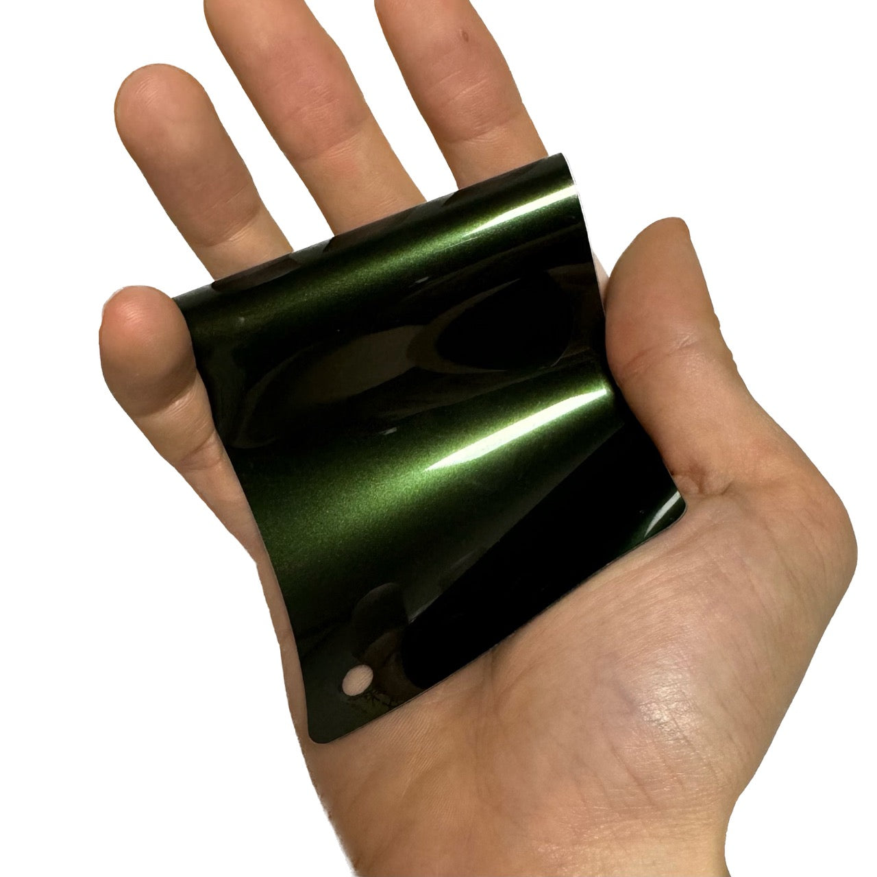 Gloss Metallic Forest Green Car Wrap swatch card