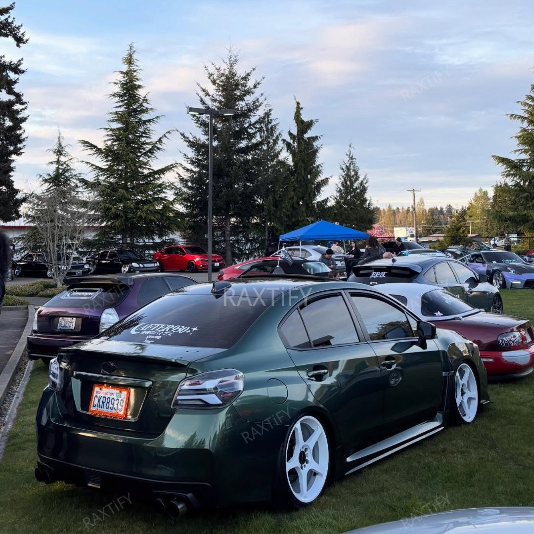 Gloss Metallic Forest Green Car Wrap subaru wrx