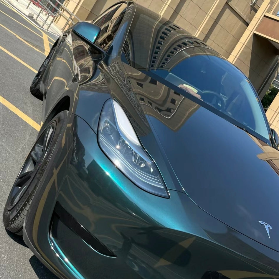 Gloss Metallic Frozen Emerald Green Vinyl Wrap