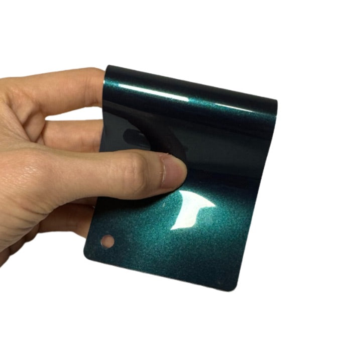 Gloss Metallic Frozen Emerald Green Vinyl Wrap swatch book