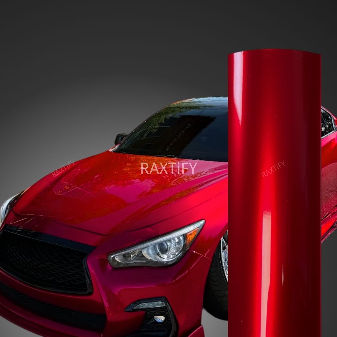 Gloss Metallic Gem Red Vinyl Wrap