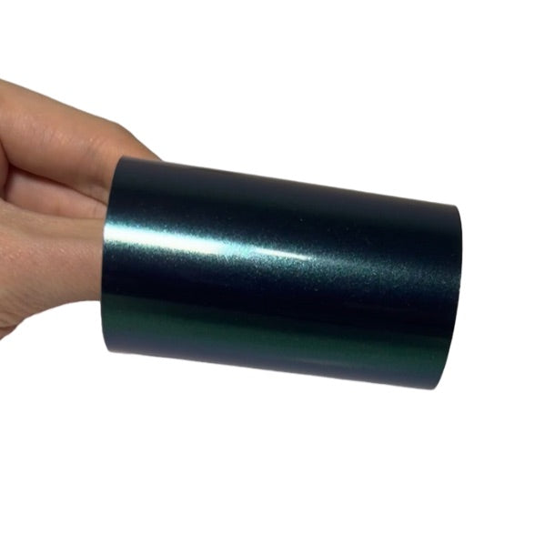 Gloss Metallic Glitter Aurora Green Vinyl Wrap swatch book