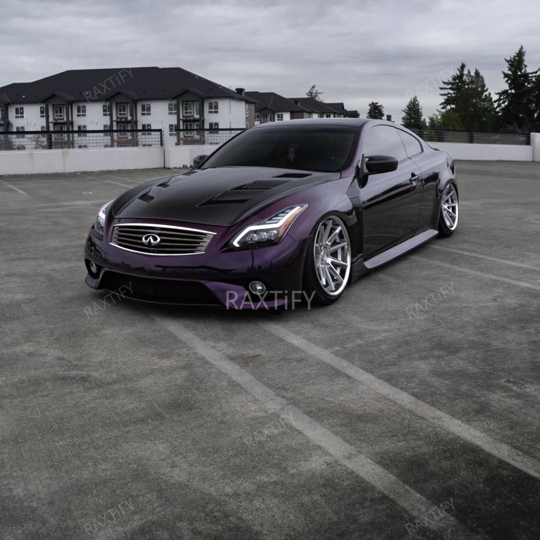 Gloss Metallic Glitter Black Purple Car Wrap camaro infinit look