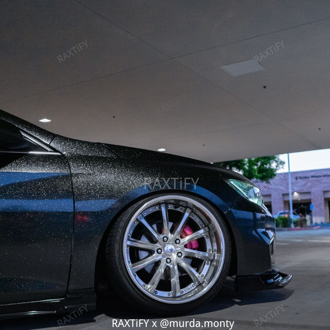 Gloss Metallic Glitter Black Vinyl Wrap