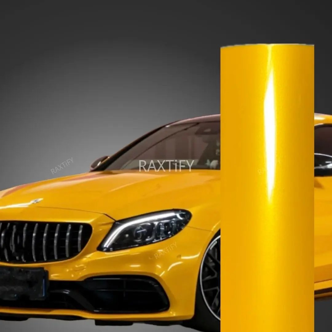Gloss Metallic Golden Yellow Vinyl Wrap