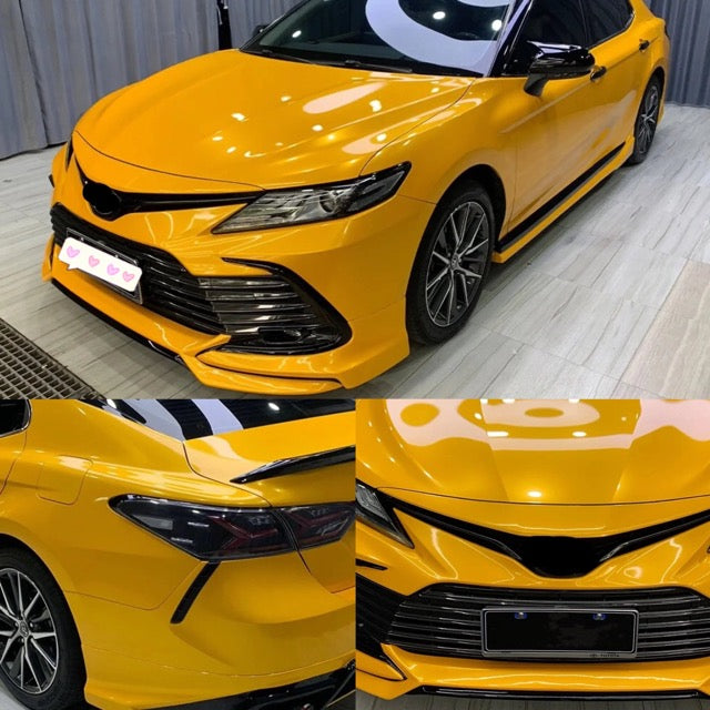 Gloss Metallic Golden Yellow Vinyl Wrap color design