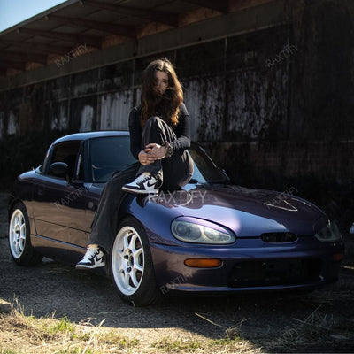 Gloss Metallic Gray Violet Car Wrap suzuki
