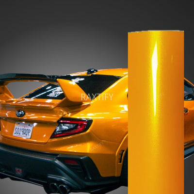 Gloss Metallic Hermes Orange Vinyl Wrap