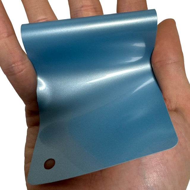 Gloss Metallic Ice Blue Car Wrap swatch card