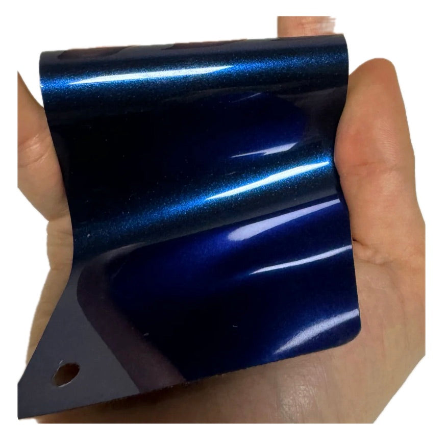 Gloss Metallic Indigo Blue Vinyl Wrap swatch book
